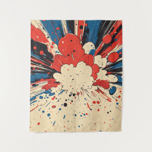 Tenture Explosion d'art pop de style comique (4)