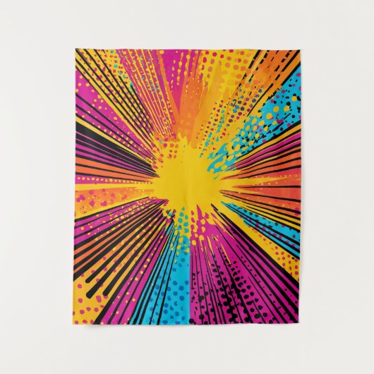 Tenture Explosion d'art pop de style comique (9) (Devant)