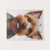 Tenture Expressif gros plan Yorkshire Terrier Portrait de  (Devant (Horizontal))