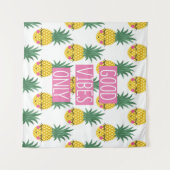 Tenture Expression conceptuelle Bonnes vibes seulement sur (Devant (Horizontal))