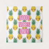 Tenture Expression conceptuelle Bonnes vibes seulement sur (Devant)