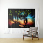 Tenture Extra-Large (88"x104") Tapestry (En situation (horizontale))