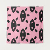 Tenture Eyes Watercolor Brush, Motif Sketch. (Devant (Horizontal))