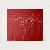 Tenture Fa la la - Deck the Halls - Calligraphie de Noël (Devant (Horizontal))