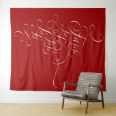 Tenture Fa la la - Deck the Halls - Calligraphie de Noël (En situation (horizontale))