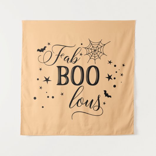 Tenture FabBOOlous Halloween orange Backdrop party (Devant)