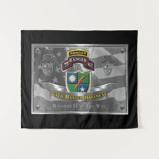 Tenture Fabled 75th Ranger Regiment (Devant (Horizontal))