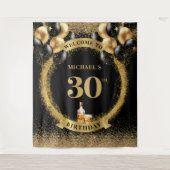 Tenture Fabuleux 30e anniversaire homme Whiskey Party bann (Devant)