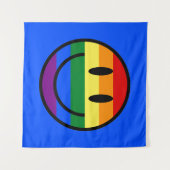 Tenture Face souriante arc-en-ciel (Devant (Horizontal))