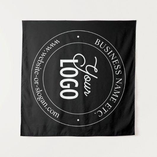 Tenture Facile de remplacement de logo et de texte personn (Devant (Horizontal))