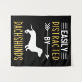 Tenture Facilement Distrait Par Les Dachshunds (Devant (Horizontal))