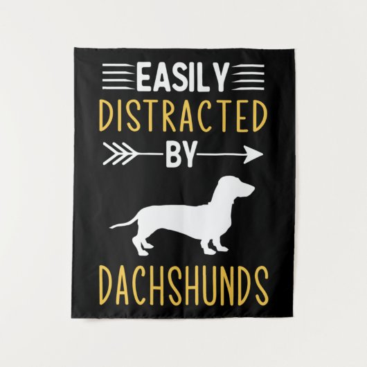 Tenture Facilement Distrait Par Les Dachshunds (Devant)