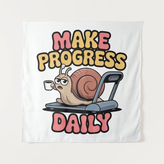 Tenture Faire des progrès au quotidien (Devant)