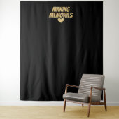 Tenture Faire des souvenirs Gold Black Mariage arrière-pla (En situation)