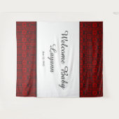 Tenture Faire-part arabe palestinien pour bébés (Devant (Horizontal))