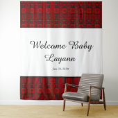 Tenture Faire-part arabe palestinien pour bébés (En situation)