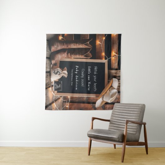 Tenture Faire-part de grossesse à l'occidentale (En situation (horizontale))