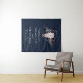 Tenture Faire-part de mariage crâne de bouvillon Boho Chic (En situation (horizontale))