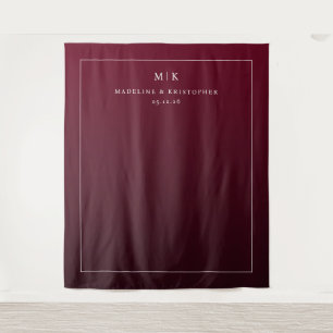 Tenture Faire-Part de Mariage Minimaliste Marron Élégant