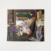 Tenture Fairy Cats Livres Bibliothèque Imaginaire (Devant (Horizontal))