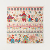 Tenture Fairy Forest Animaux : Arrière - plan beige (Devant)