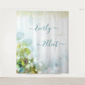 Tenture Fairy Lights Blue Green Tapestry Mariage (Devant)