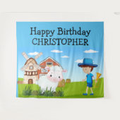 Tenture Fairy Tale Little BOY BLEU (Devant (Horizontal))