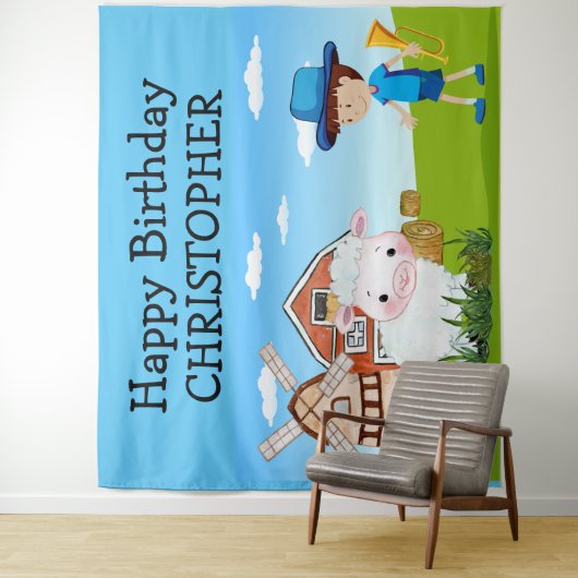 Tenture Fairy Tale Little BOY BLEU (En situation)