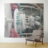 Tenture Fairy Unicorn Cake Wall Art Backdrop Banner (En situation (horizontale))