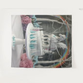 Tenture Fairy Unicorn Cake Wall Art Backdrop Banner (Devant (Horizontal))