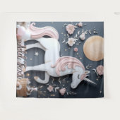 Tenture Fairy Unicorn Wall Art Backdrop Banner (Devant (Horizontal))