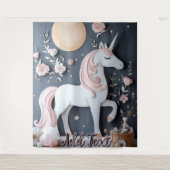 Tenture Fairy Unicorn Wall Art Backdrop Banner (Devant)