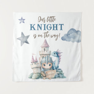 Tenture Fairytale Dragon Bleu Baby shower Chevalier Contex