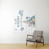 Tenture Fairytale Dragon Bleu Baby shower Chevalier Contex (En situation)