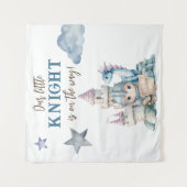Tenture Fairytale Dragon Bleu Baby shower Chevalier Contex (Devant)