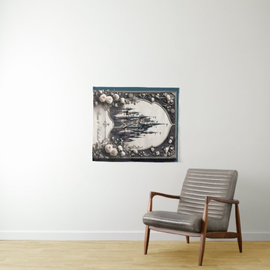 Tenture Fairytale Floral Castle (En situation (horizontale))