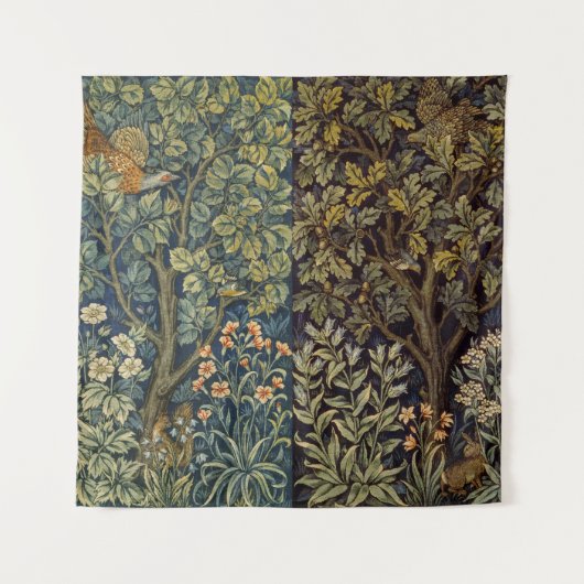 Tenture Faisan Coq William Morris Bois Oiseau Arbre (Devant)