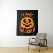 Tenture Faisons tomber Tipsy Halloween Jack-O’-Lantern (En situation)