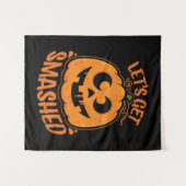 Tenture Faisons tomber Tipsy Halloween Jack-O’-Lantern (Devant (Horizontal))