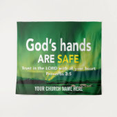 Tenture FAITES CONFIANCE AU SEIGNEUR Décoration murale d'é (Devant (Horizontal))