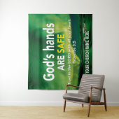 Tenture FAITES CONFIANCE AU SEIGNEUR Décoration murale d'é (En situation)