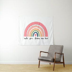 Tenture Faites de vos rêves une réalité arc-en-ciel