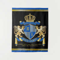 Faites votre propre armoirie de Lion d'or bleu