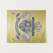 Tenture Faites votre propre blason d'armoiries d'or Lion g (Devant (Horizontal))
