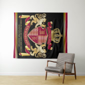 Tenture Faites votre propre blason d'armoiries d'or rouge (En situation (horizontale))