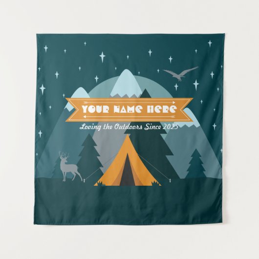 Tenture Faites votre propre camping Mountain Outdoor Adven (Devant)