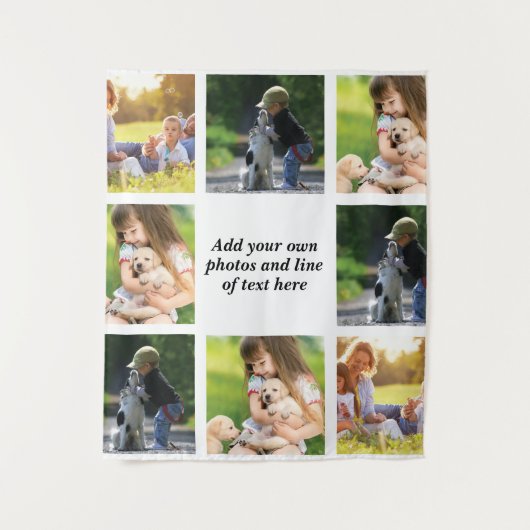 Tenture Faites votre propre collage photo et texte (Devant)