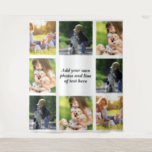 Tenture Faites votre propre collage photo et texte