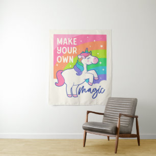 Tenture Faites votre propre magie   Cute Unicorn