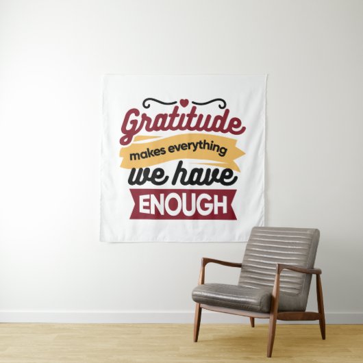 Tenture Faith and Gratitude Artwork – Uplifting Christian  (En situation)